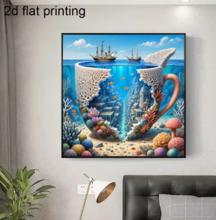 Preview: Diamond Painting Unterwasserstadt in einer zerbrochenen Teetasse